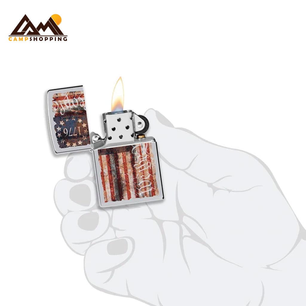 فندک زیپو طرح AMERICANA کد 49779 — تصویر ۴