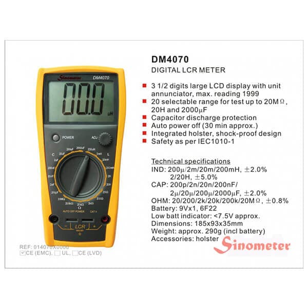 LCR متر برند SINOMETER مدل DM4070 — تصویر ۴