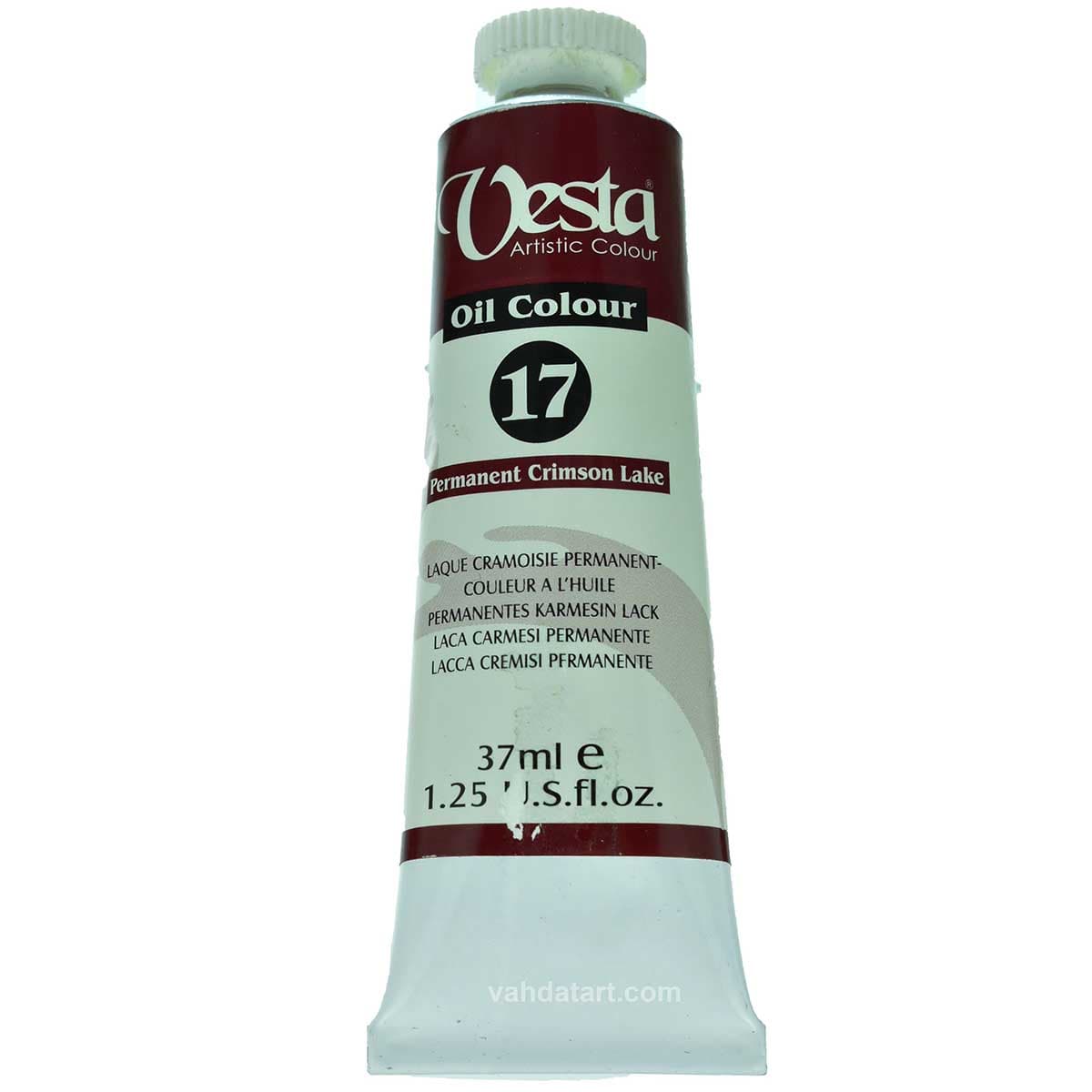 رنگ روغن وستا 37 میل شماره 17 Permanent Crimson Lake