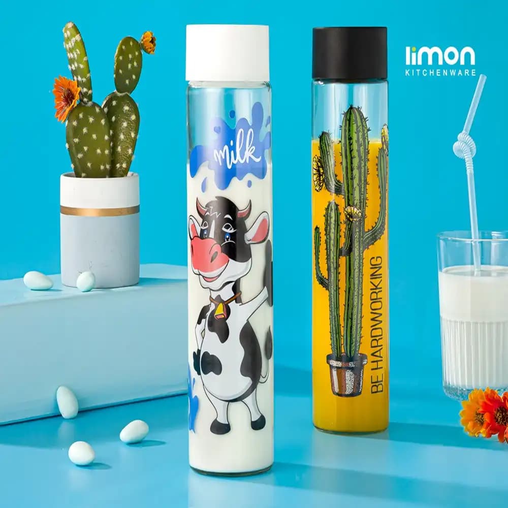 بطری آب استوانه ای بزرگ لیمون کد 172435 — تصویر ۲