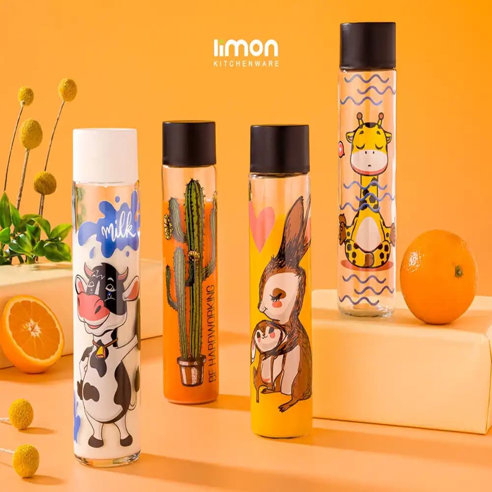 بطری آب استوانه ای کوچک لیمون کد 172635 — تصویر ۲