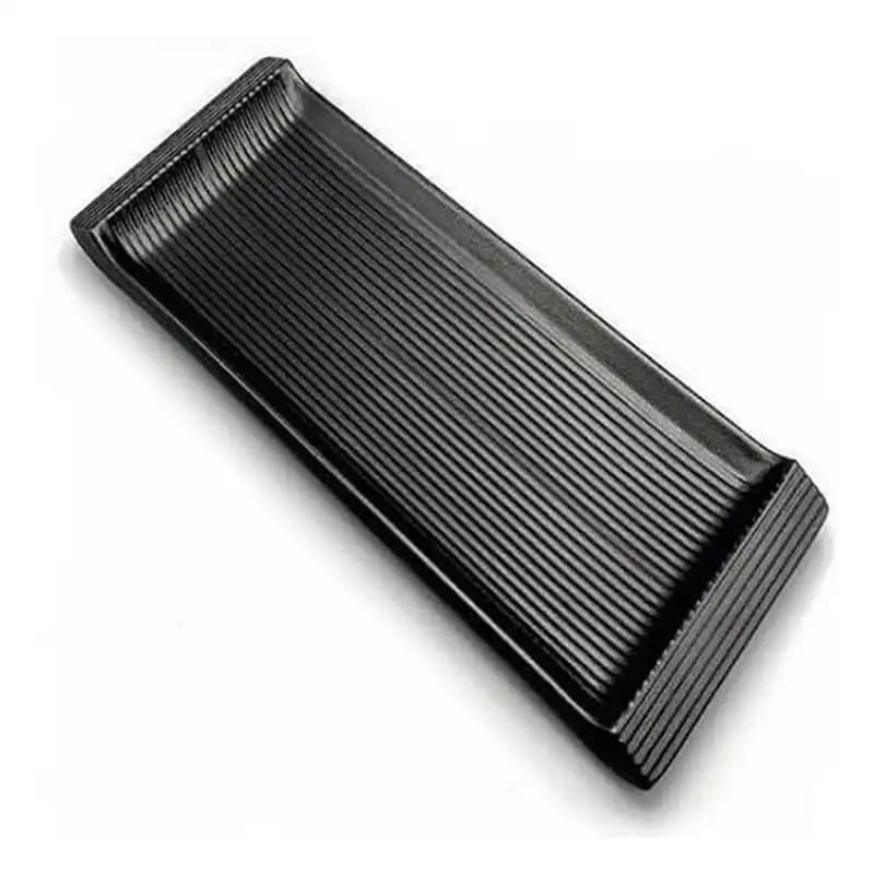 سینی ملامین شیاردار متوسط مشکی لیمون کد 233710