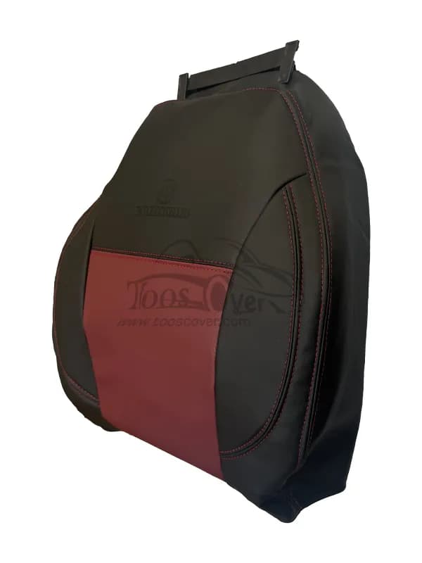 روکش صندلی برلیانس 230-220 چرم مشکی وسط زرشکی کد 54370 — تصویر ۳