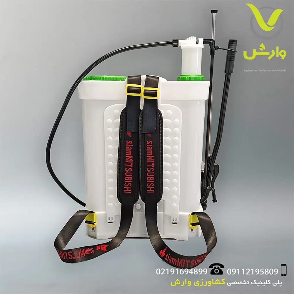 سمپاش شارژی دوکاره تک پمپ شیام میتسوبیشی 20لیتری – کد XF-20M14B — تصویر ۲