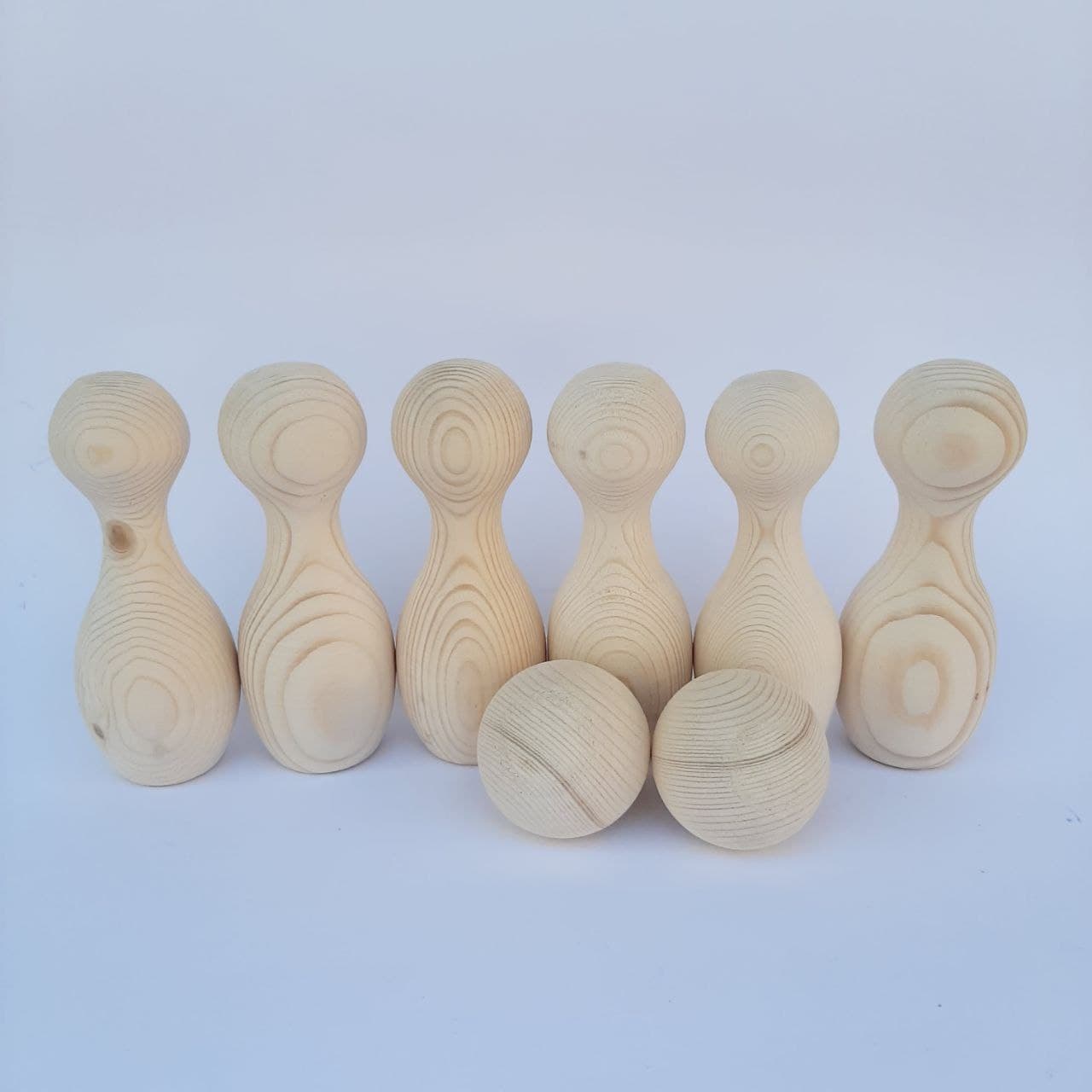 بولینگ چوبی خام سیسمونی طرح ۱