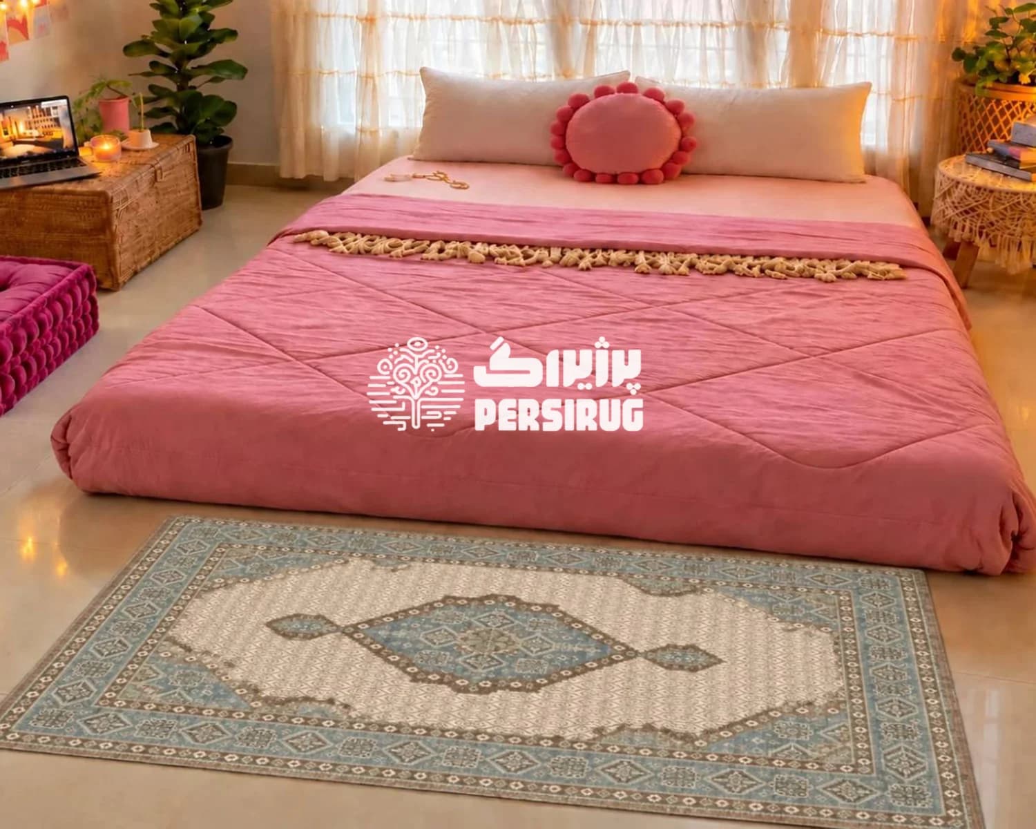 فرشینه زیره چرم نقشِ خانه