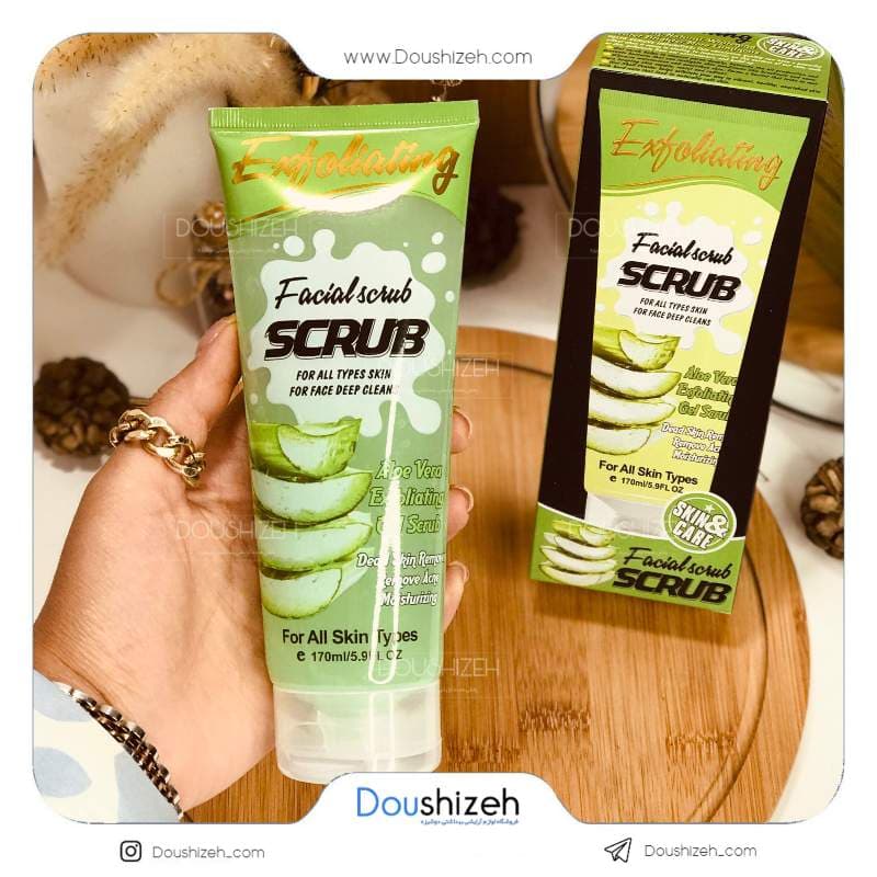 ژل اسکراب تیوپی عصاره آلوئه ورا وکالی WOKALI