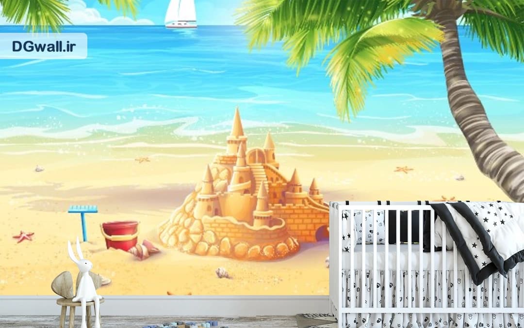 پوستر دیواری کودک قلعه شنی B0736