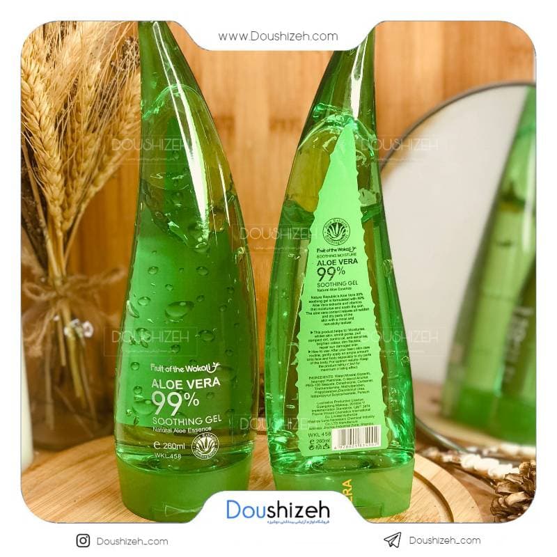 ژل آبرسان آلوئه ورا 99% وکالی اورجینال WOKALI — تصویر ۶