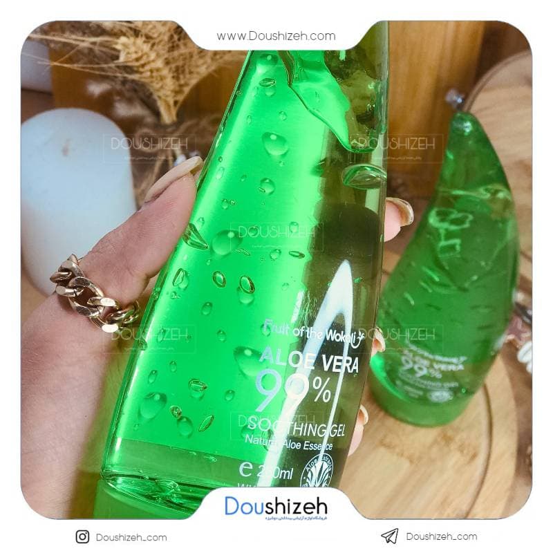 ژل آبرسان آلوئه ورا 99% وکالی اورجینال WOKALI — تصویر ۴