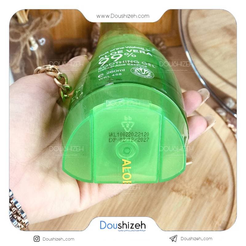 ژل آبرسان آلوئه ورا 99% وکالی اورجینال WOKALI — تصویر ۳