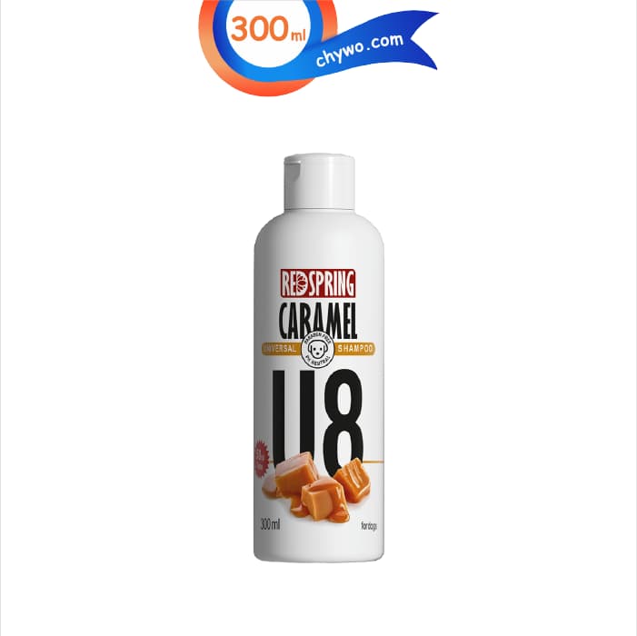 شامپو روزانه سگ رد اسپرینگ مناسب انواع مو مدل U8 عصاره کارامل وزن 300 میلی لیتر RedSpring Caramel