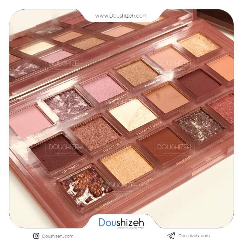 پالت سایه 18 رنگ ناتی هدی بیوتی HUDA BEAUTY — تصویر ۶