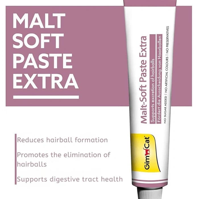 خمیر مالت گربه جیم کت برای رفع گلوله های مویی مدل اکسترا آنتی هیربال وزن 50 گرم GimCat Malt Soft Extra — تصویر ۶