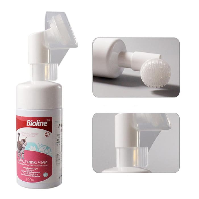فوم شستشو پنجه گربه بایولاین 100 میلی لیتر Paw Cleaning Foam — تصویر ۲