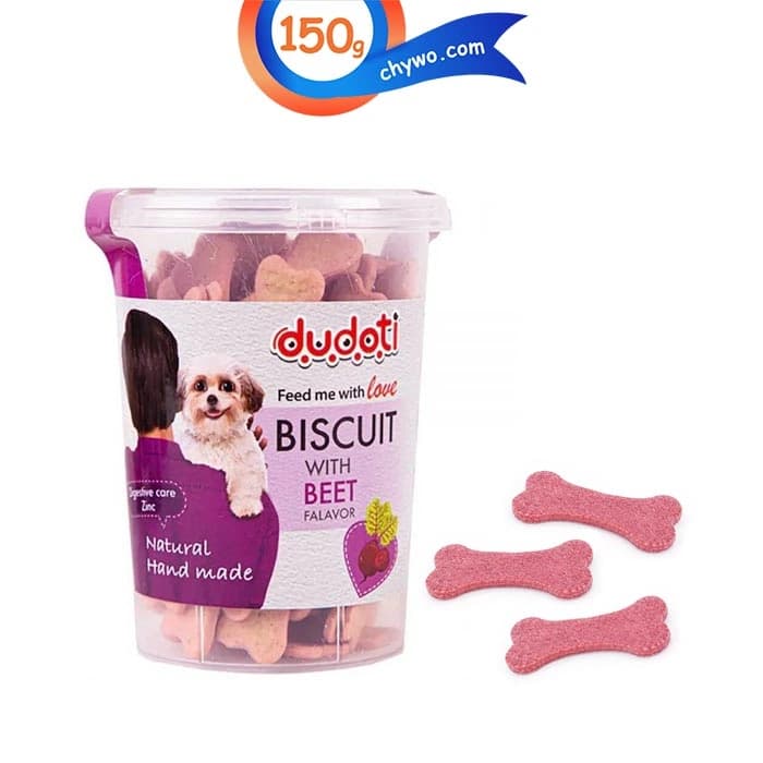 تشویقی بیسکویتی سگ دودوتی طعم لبو وزن 150 گرم Dudoti Dog Biscuits