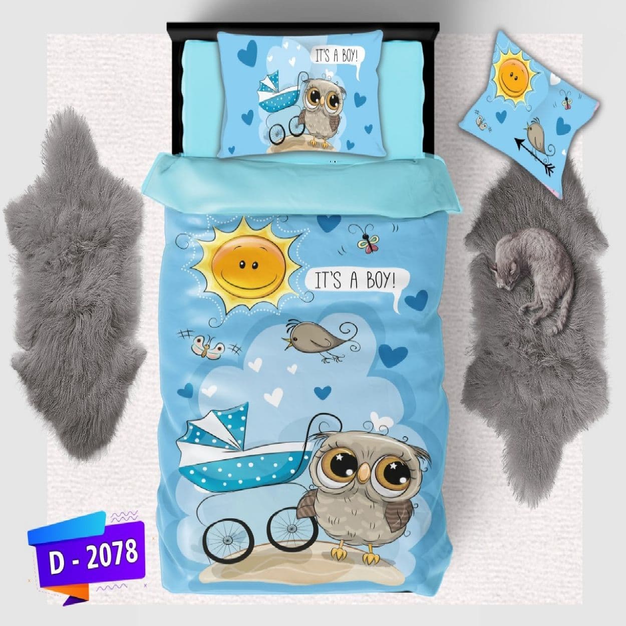 سرویس روتختی لمان یکنفره کد D-2087