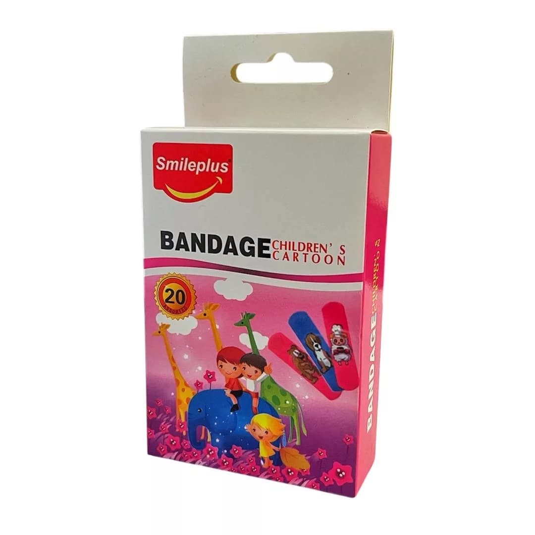 چسب زخم اسمایل پلاس مدل کودک کد 8153 بسته 20 عددی