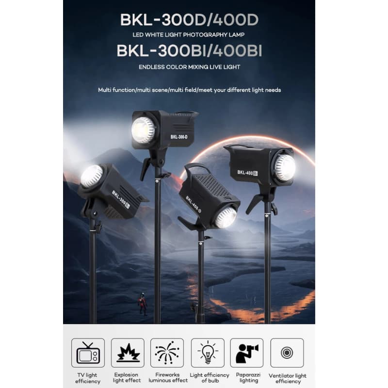 ویدئولایت Zsyb BKL-300 Bi-Color Portable Professional COB — تصویر ۳