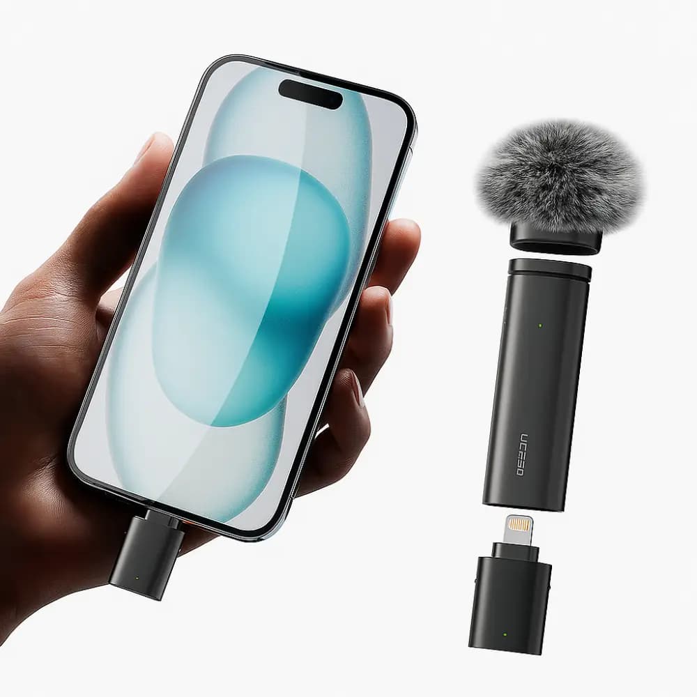 میکروفون یقه ای بی سیم اولانزی تک کاربره مدل Ulanzi WM10 Lightning — تصویر ۲