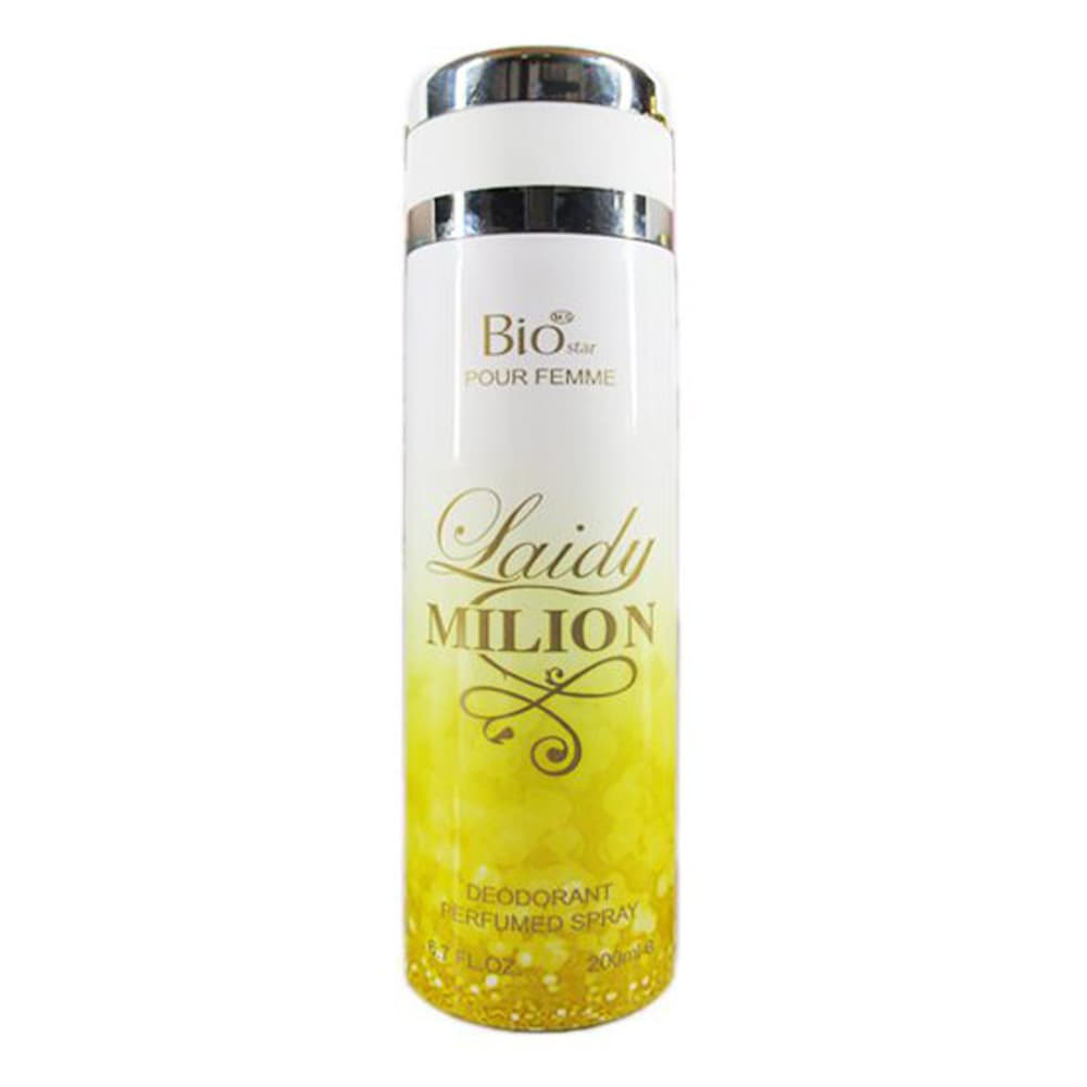 اسپری بدن زنانه بیو استار مدل لیدی میلیون Laidy MILION حجم 200ml — تصویر ۲