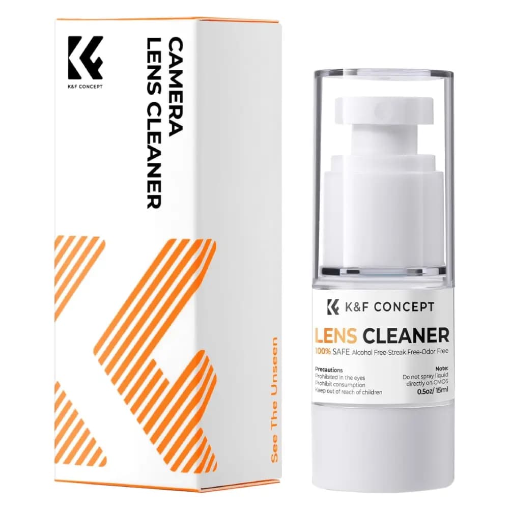 مایع تمیزکننده لنز دوربین K&F کی اند اف مدل KF08.044 حجم 15 میلی‌لیتر