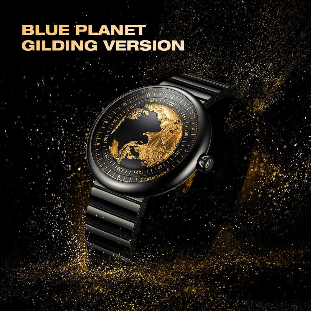 ساعت مکانیکی سیگا دیزاین CIGA Design Mechanical Watch Series U 24K Gold Gilding Version — تصویر ۲