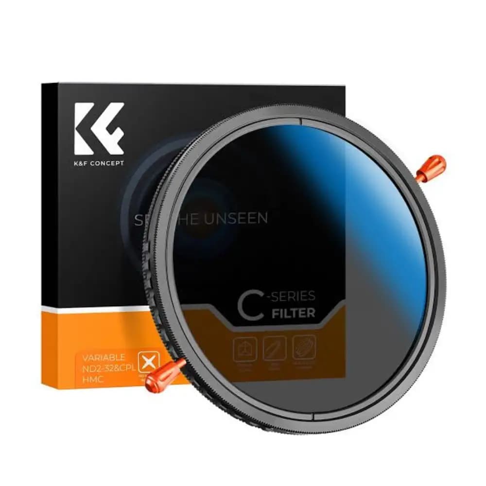فیلتر ND متغیر و پلاریزه K&F Concept C Series HMC ND2-32 + CPL 67mm
