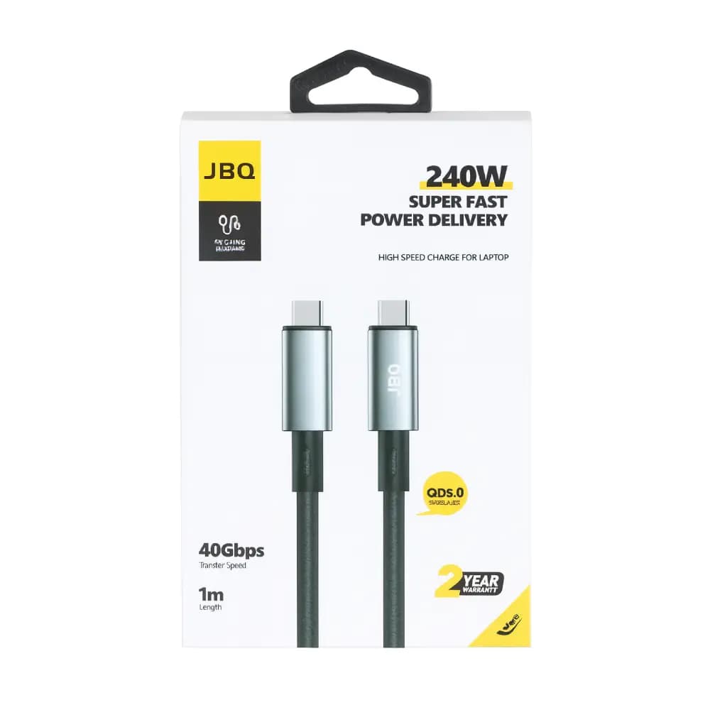 کابل سوپر فست شارژ تایپ‌ سی به تایپ‌ سی 240 وات JBQ مدل PCA-24 — تصویر ۲