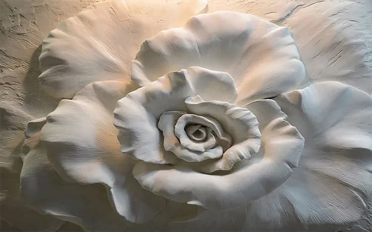 پوستر دیواری گچ بری طرح گل