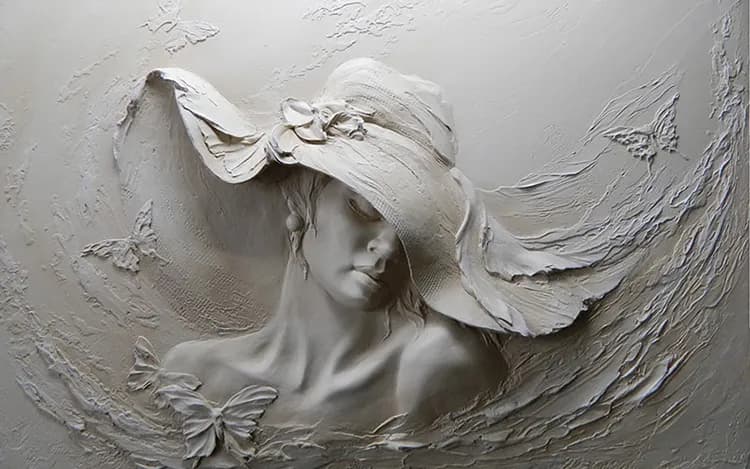 پوستر دیواری سه بعدی گچ بری