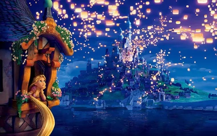 پوستر دیواری کارتون rapunzel