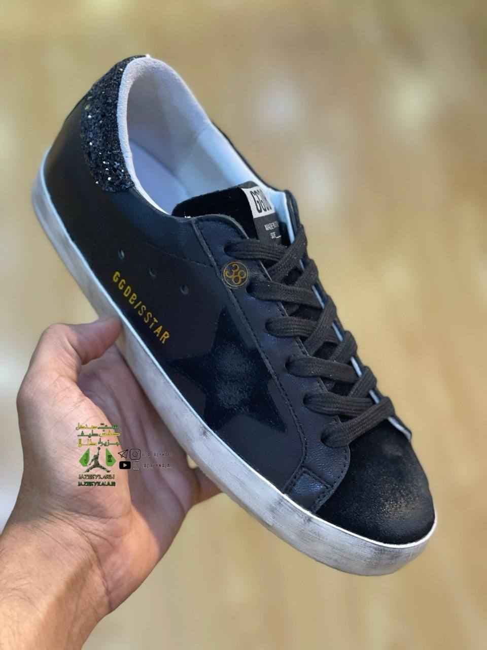کتانی گلدن گوس طوسی و مشکی Golden goose