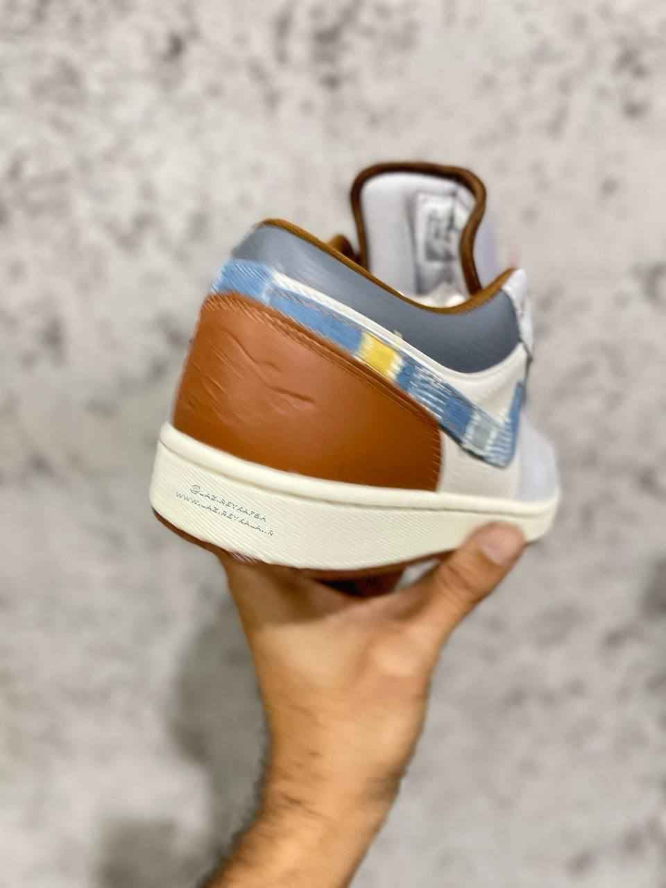 کتانی نایک ایر جردن لو طوسی روشن nike air jordan low — تصویر ۲