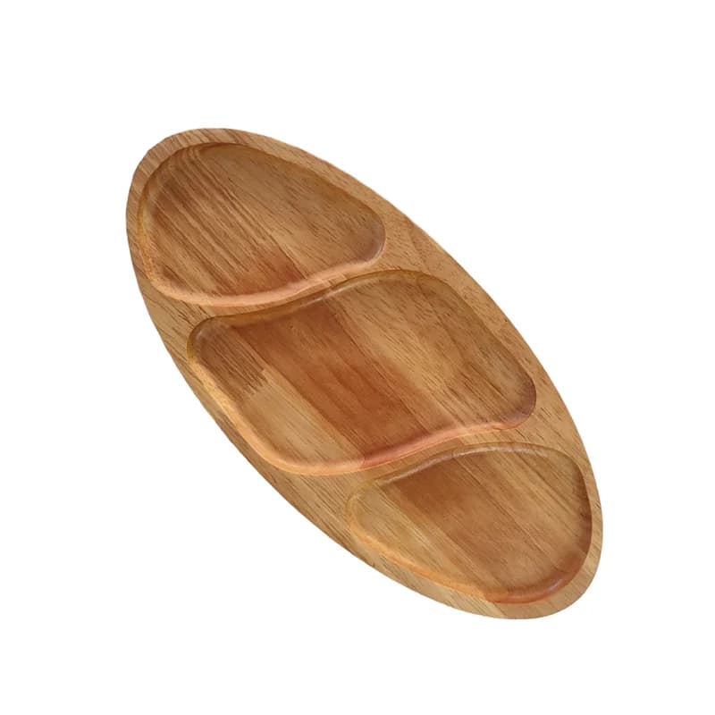 اردو خوری چوبی تیموتی طرح بیضی ۳ خانه