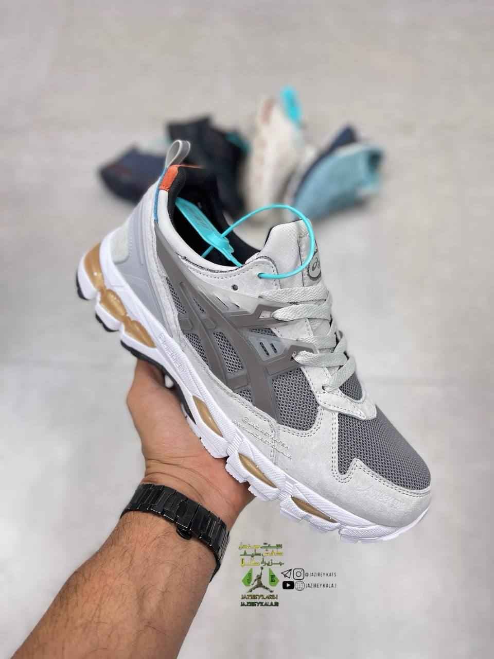 کتانی اسیکس ژل کایانو ترینر asics gel kayano triner 21 طوسی روشن و تیره