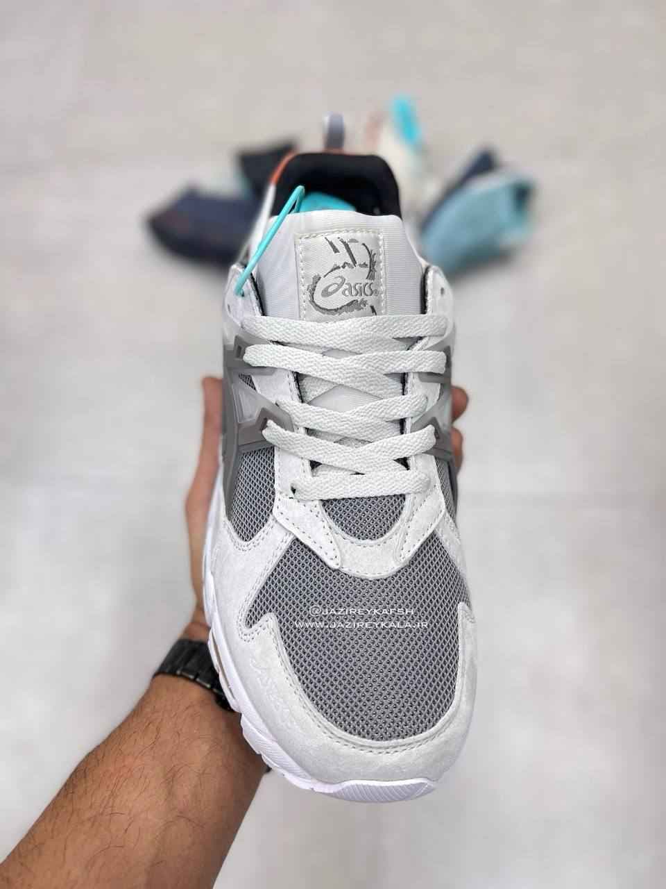 کتانی اسیکس ژل کایانو ترینر asics gel kayano triner 21 طوسی روشن و تیره — تصویر ۳