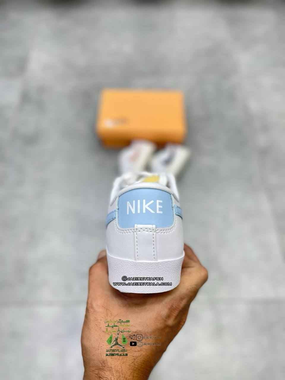 کتانی نایک بلیزر جامبو nike blazer jubbo بدون ساق تیک آبی — تصویر ۳