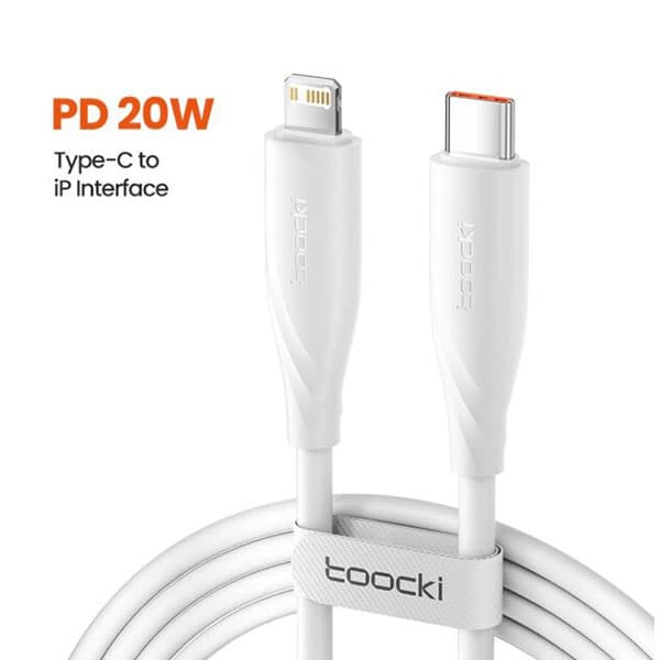 کابل تبدیل USB-C به Lightning Toocki مدل 20W TQ-X38 — تصویر ۳