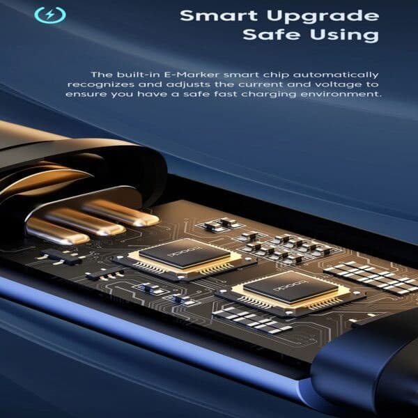 کابل تبدیل فست شارژ 60 وات USB-C Toocki مدل TQ-X02 طول 1 متر — تصویر ۳