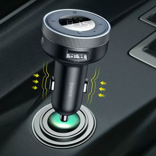 شارژر فندکی و پخش کننده بلوتوث 17 وات Baseus Enjoy Car Wireless MP3 Charger — تصویر ۶