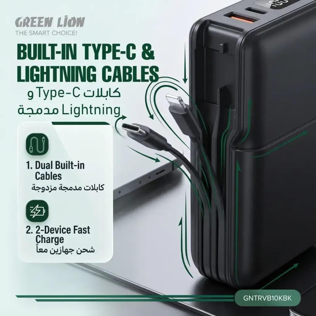 پاوربانک مسافرتی گرین لاین مدل Travel Powerbank 10000mAh — تصویر ۸
