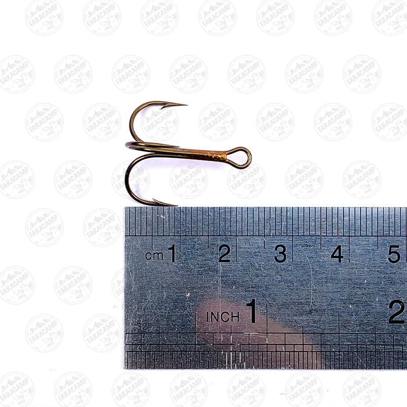 قلاب سه شاخ موستاد برنز سایز ۴ بسته ۵ عددی MUSTAD Hameçons Triples Ronds HOOKS 5841O — تصویر ۵