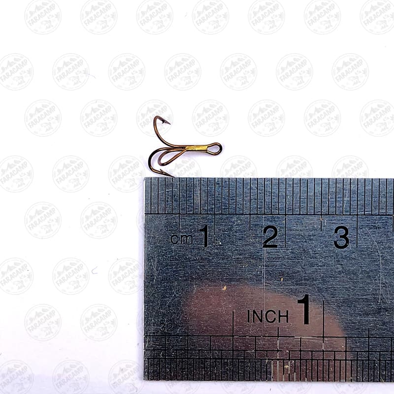 قلاب موستاد سه شاخ سرکج برنز سایز ۱۲ بسته ۵ عددی MUSTAD Treble Limerick HOOKS 36171A — تصویر ۷