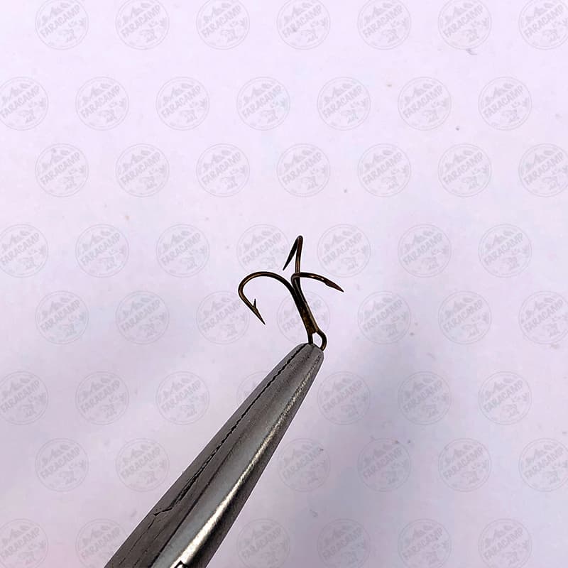 قلاب موستاد سه شاخ سرکج برنز سایز ۱۲ بسته ۵ عددی MUSTAD Treble Limerick HOOKS 36171A — تصویر ۶