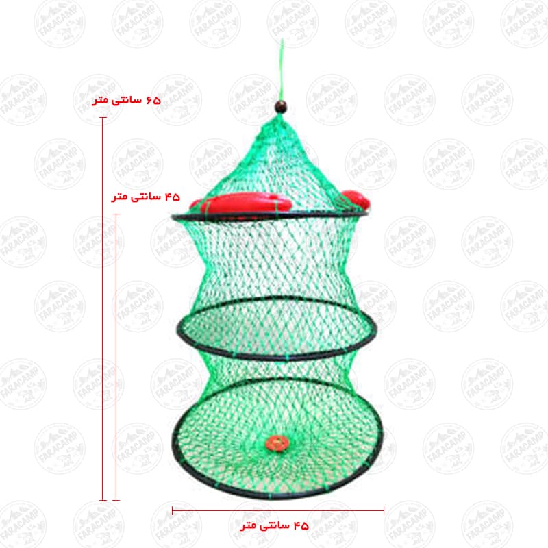 زنده نگهدار تور تاشو سبز سایز متوسط — تصویر ۴