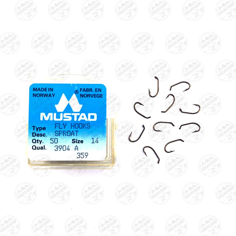 قلاب موستاد برنزی سایز 14 بسته 10 عددی MUSTAD 3904A