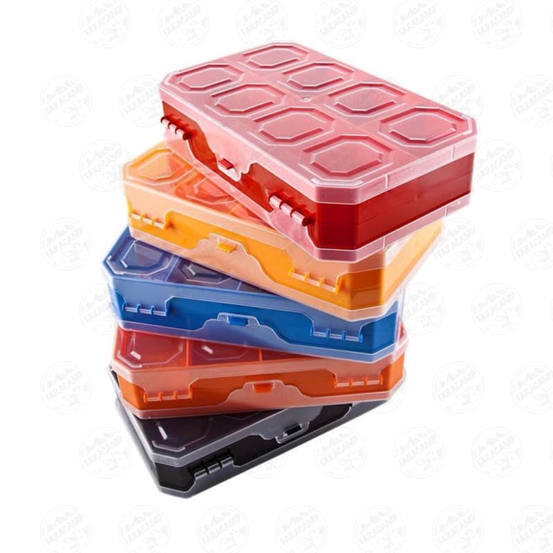 جعبه ابزار (ارگانایزر) لوازم ماهیگیری ۱۰ خانه Super-Bag 10 دوطرفه مدل ASR-5020 مشکی — تصویر ۲
