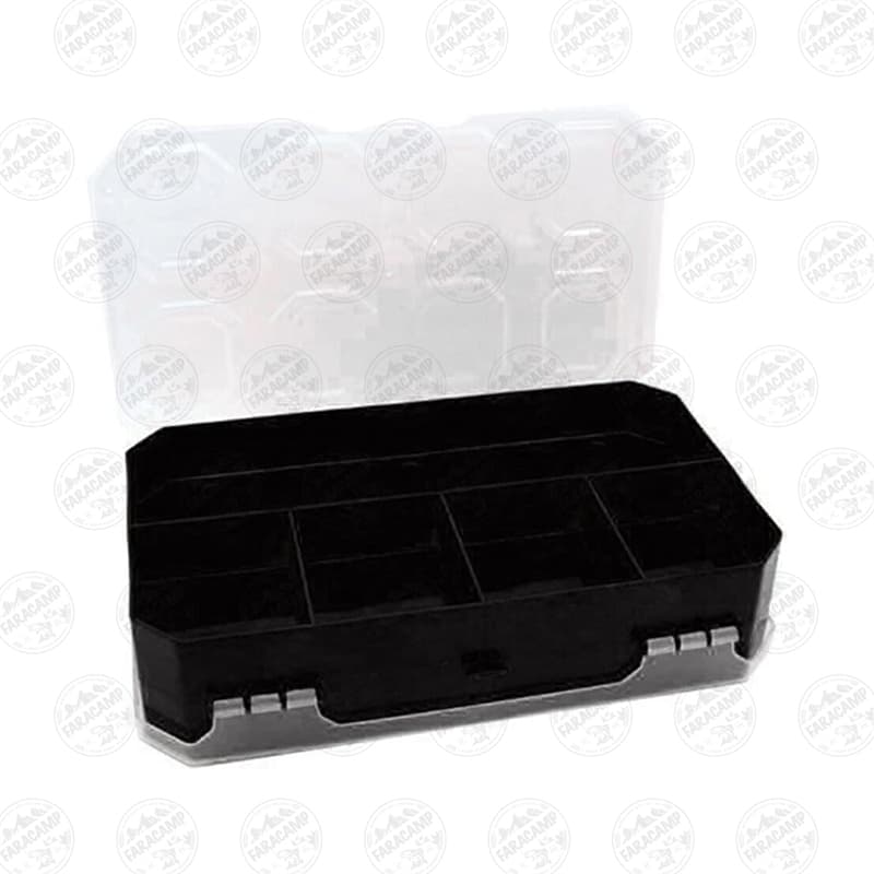 جعبه ابزار (ارگانایزر) لوازم ماهیگیری ۱۰ خانه Super-Bag 10 دوطرفه مدل ASR-5020 مشکی — تصویر ۳