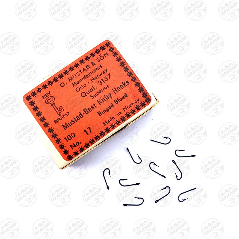 قلاب موستاد نروژ سرمه ای سایز 17 بسته 10 عددی MUSTAD Kirby 3137